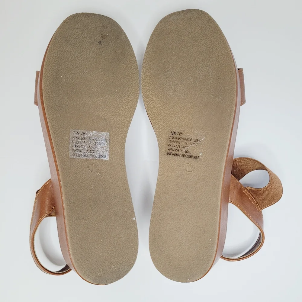 Maurices SuperCush Aubrey Wedge Brown 7.5 Womens Platform Elastic Straps Comfort - Picture 7 of 10